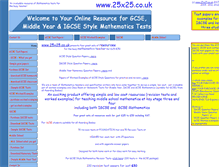 Tablet Screenshot of 25x25.co.uk